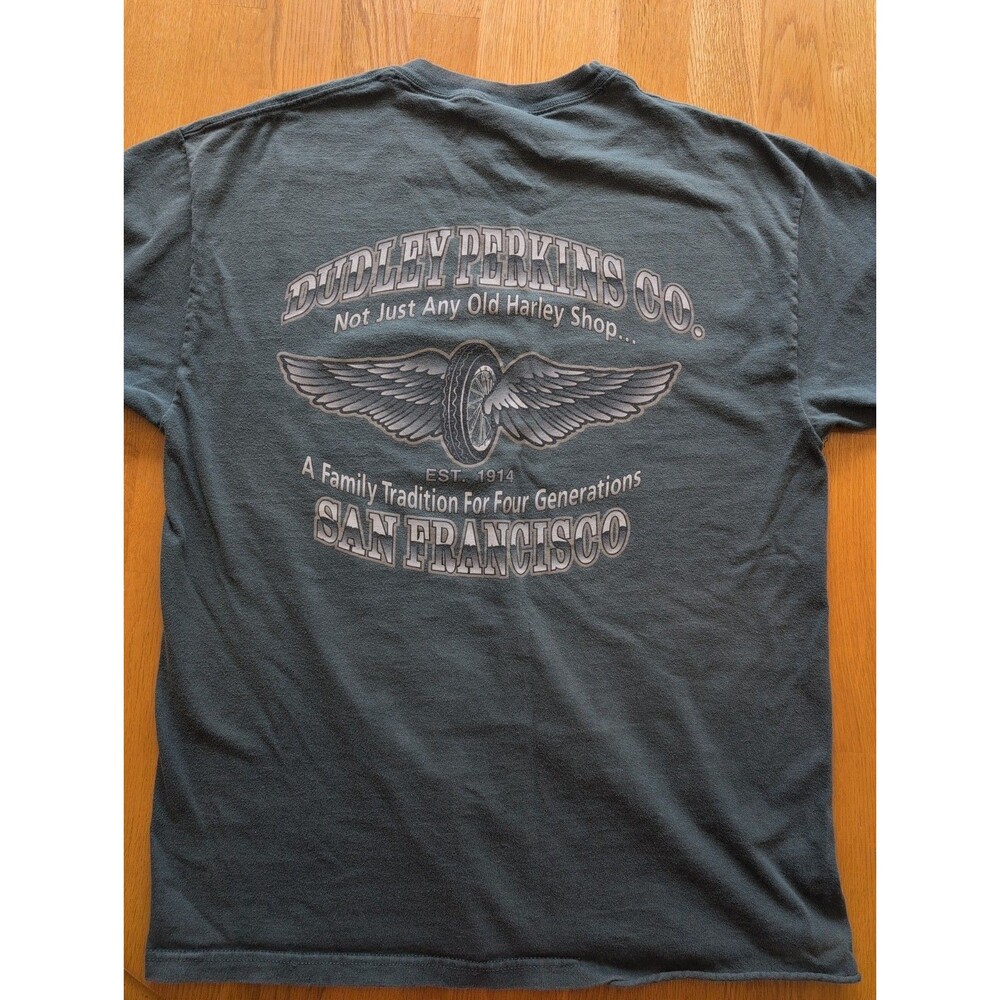 Vtg Harley Davidson Dudley Perkins Co San Francisco Chapter T-Shirt Sz Large